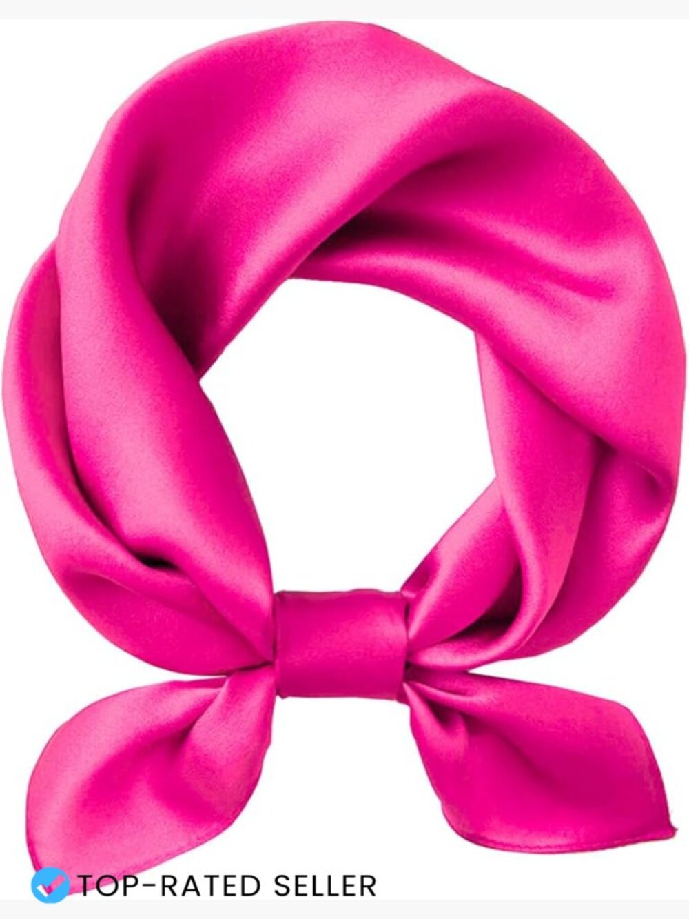 Satin Square Scarf Solid Emulation Silk Handkerchief Hair Ribbon Headband Purse